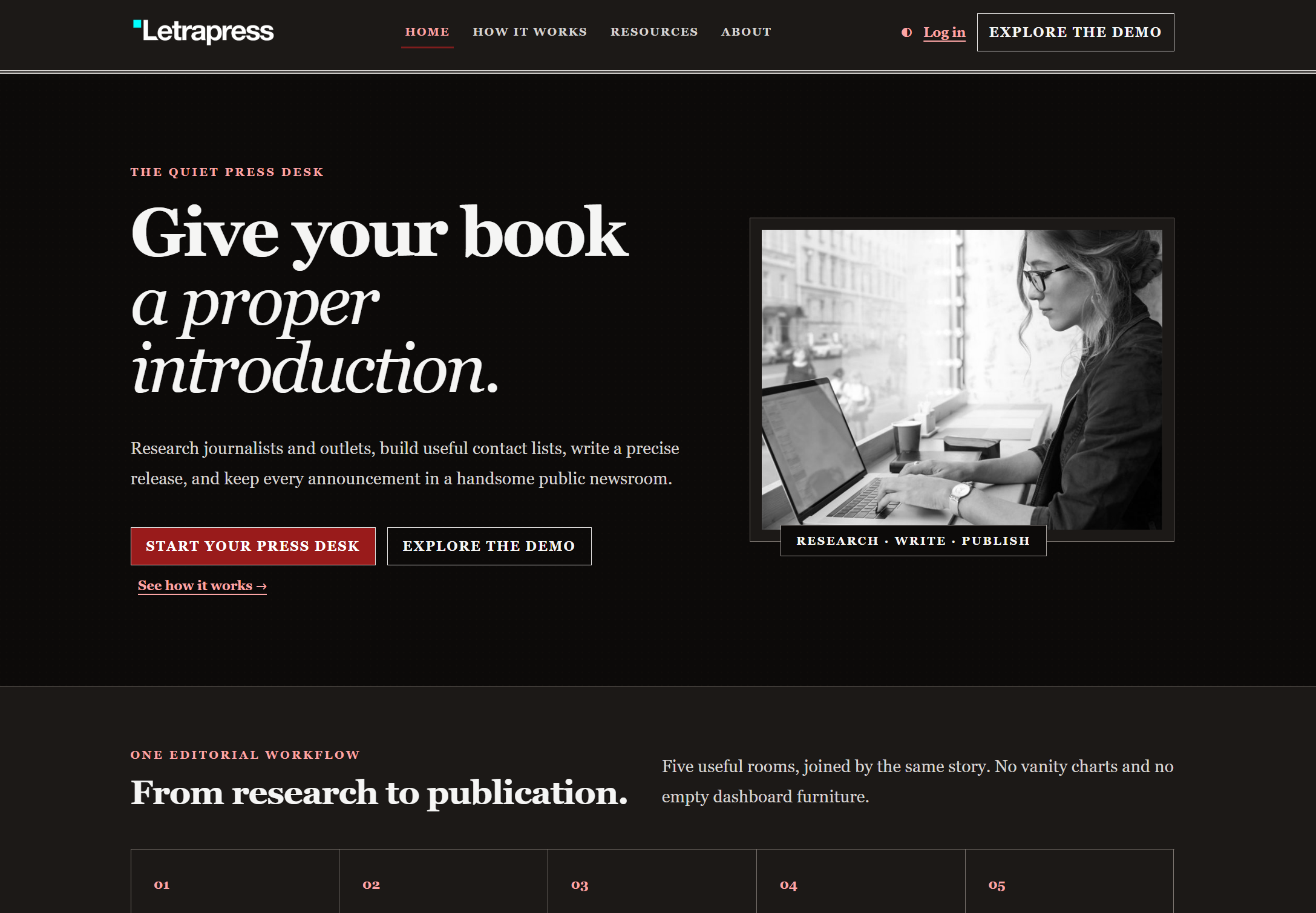 Screenshot of Letrapress