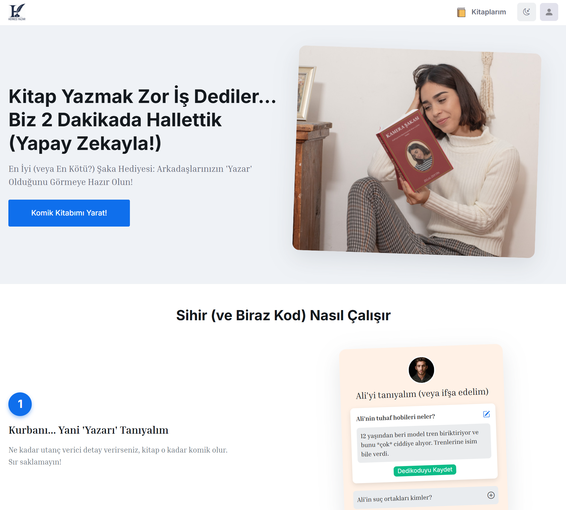Screenshot of Herkes Yazar