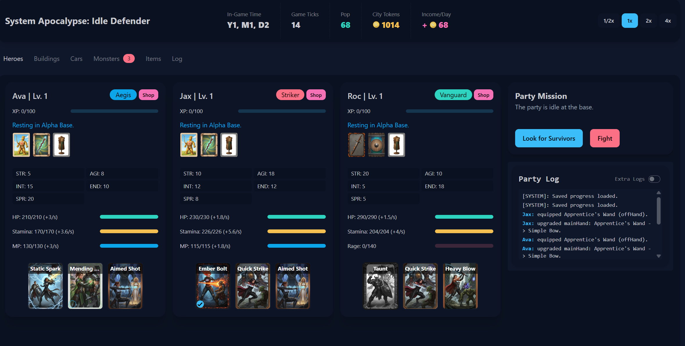 Screenshot of System Apocalypse: Idle Defender